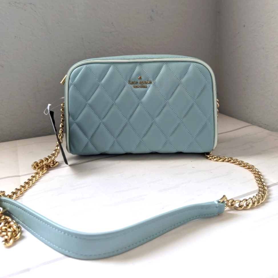 Kate Spade Carey Colorblock Edge Quilted Leather Mini Camera Bag Crossbody